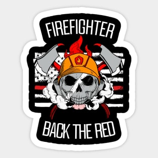 Thin Red Line - Fireman & Volunteer Firefighter Sticker